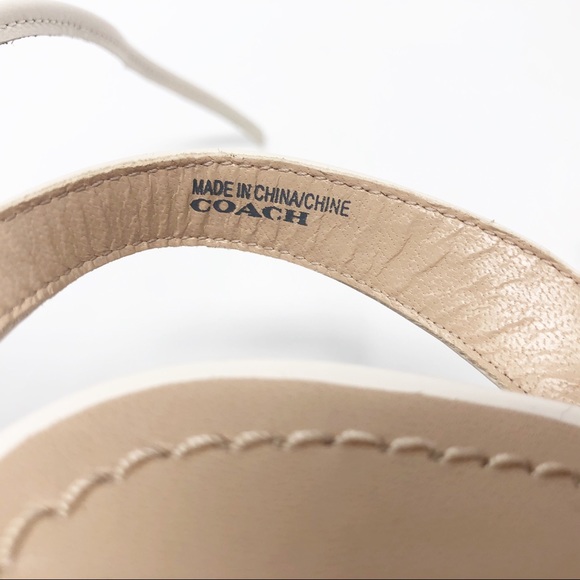 Coach Floral Embellished Ankle Strap Heels – Size 9.5B – Ivory/Nude - Picture 12 of 12